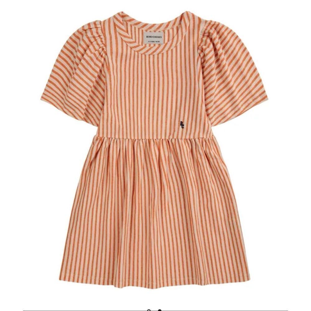 BOBO CHOSES  Striped Organic Cotton Dress | Orange G27, $90
